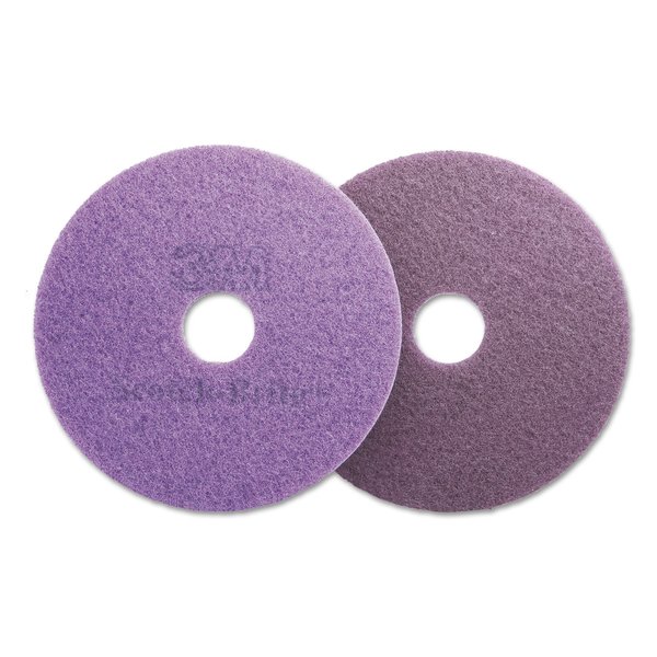 Scotch-Brite Diamond Floor Pads, 16" Diameter, Purple, PK5, 5PK 08743